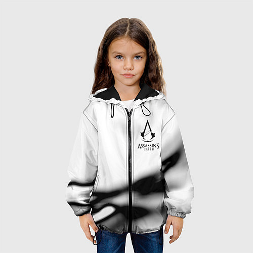 Детская куртка Assassins Creed logo texture / 3D-Черный – фото 3