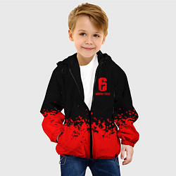 Куртка с капюшоном детская Rainbow Six красные краски, цвет: 3D-черный — фото 2