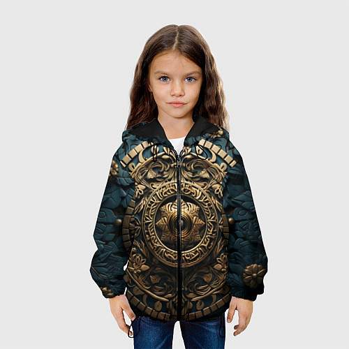 Детская куртка Орнамент в кельтском стиле / 3D-Черный – фото 3