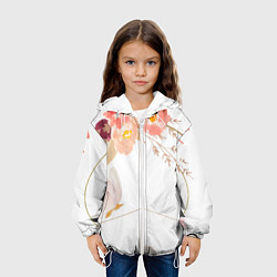Куртка с капюшоном детская Make love - not war, цвет: 3D-белый — фото 2