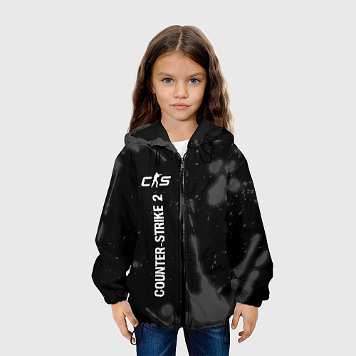 Детская куртка Counter-Strike 2 glitch на темном фоне по-вертикал / 3D-Черный – фото 3