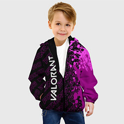 Куртка с капюшоном детская Valorant pro gaming по-вертикали, цвет: 3D-черный — фото 2