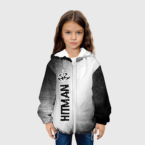 Детская куртка Hitman glitch на светлом фоне по-вертикали / 3D-Белый – фото 3