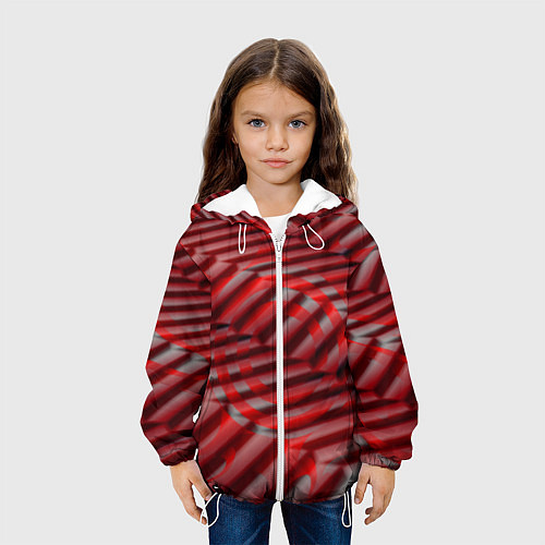 Детская куртка Горящие плитки / 3D-Белый – фото 3
