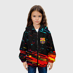 Куртка с капюшоном детская Barcelona краски, цвет: 3D-черный — фото 2