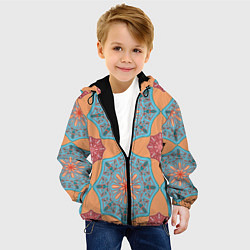 Куртка с капюшоном детская Ажурный орнамент, цвет: 3D-черный — фото 2