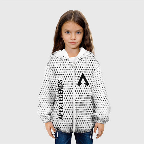 Детская куртка Apex Legends glitch на светлом фоне вертикально / 3D-Белый – фото 3