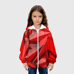 Куртка с капюшоном детская Многолучевые звезды, цвет: 3D-белый — фото 2