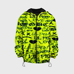 Куртка с капюшоном детская Lil peep кислотный стиль, цвет: 3D-черный