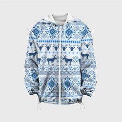 Детская куртка Blue sweater with reindeer