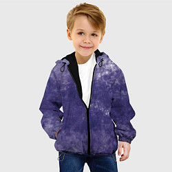 Куртка с капюшоном детская Абстракция - violet color background, цвет: 3D-черный — фото 2