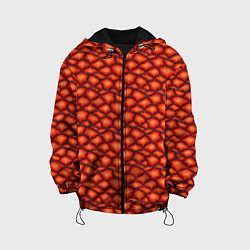 Куртка с капюшоном детская Чешуя огненного дракона, цвет: 3D-черный