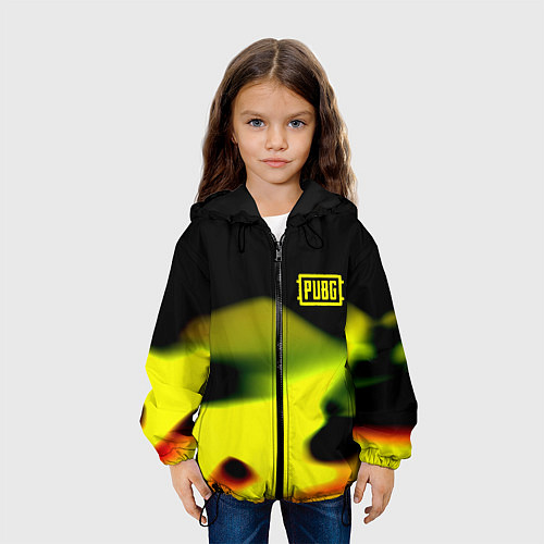 Детская куртка PUBG gold abstraction steel geometry / 3D-Черный – фото 3