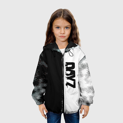 Детская куртка Dayz черно белый ужас / 3D-Черный – фото 3