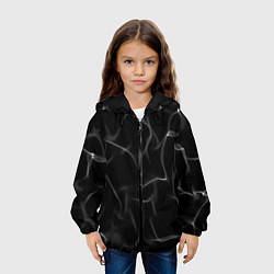 Куртка с капюшоном детская Узор дыма, цвет: 3D-черный — фото 2