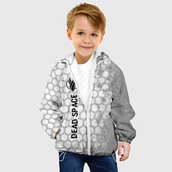Куртка с капюшоном детская Dead Space glitch на светлом фоне по-вертикали, цвет: 3D-белый — фото 2