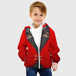 Куртка с капюшоном детская Алый фрак, цвет: 3D-белый — фото 2