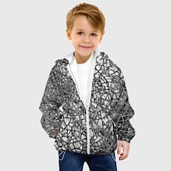Куртка с капюшоном детская Разбитое зеркало, цвет: 3D-белый — фото 2