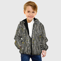 Куртка с капюшоном детская Узор коры дерева, цвет: 3D-черный — фото 2