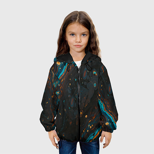 Детская куртка Разводы на нефтяной луже / 3D-Черный – фото 3