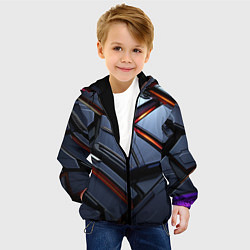 Куртка с капюшоном детская Абстрактная красота, цвет: 3D-черный — фото 2