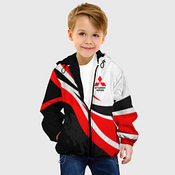 Куртка с капюшоном детская Evo racer mitsubishi - uniform, цвет: 3D-черный — фото 2