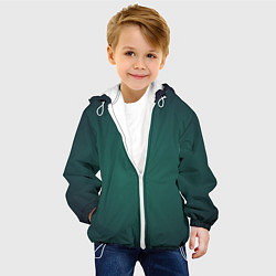 Куртка с капюшоном детская Зелёные крылья и чешуйчатый хвост, цвет: 3D-белый — фото 2