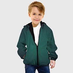 Куртка с капюшоном детская Зелёные крылья и чешуйчатый хвост, цвет: 3D-черный — фото 2