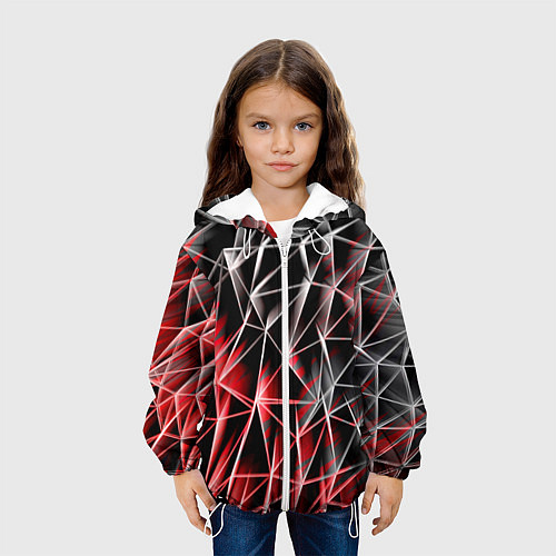 Детская куртка Текстуры сетка / 3D-Белый – фото 3