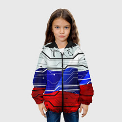 Куртка с капюшоном детская Символика: русский хакер, цвет: 3D-черный — фото 2