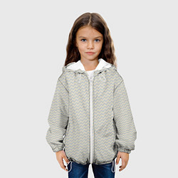 Куртка с капюшоном детская Текстура переплетения твил, цвет: 3D-белый — фото 2