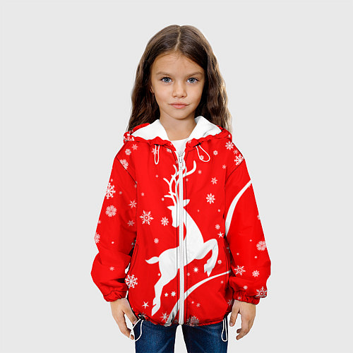 Детская куртка Christmas deer / 3D-Белый – фото 3