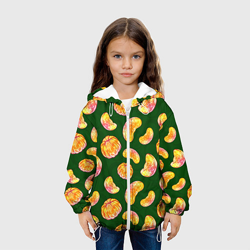 Детская куртка Мандариновые дольки / 3D-Белый – фото 3