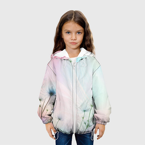 Детская куртка Цветочный восход / 3D-Белый – фото 3