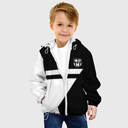 Куртка с капюшоном детская Barcelona stars fc, цвет: 3D-белый — фото 2