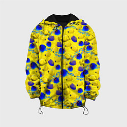 Куртка с капюшоном детская Разноцветные тропические рыбы, цвет: 3D-черный