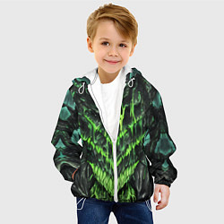 Куртка с капюшоном детская Green slime, цвет: 3D-белый — фото 2