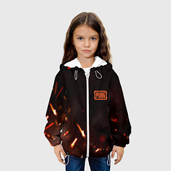 Куртка с капюшоном детская PUBG fire war, цвет: 3D-белый — фото 2
