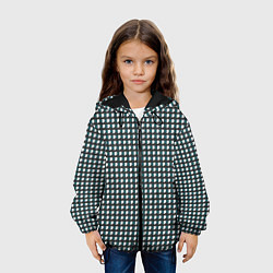 Куртка с капюшоном детская Геометрия объёмные пирамиды, цвет: 3D-черный — фото 2