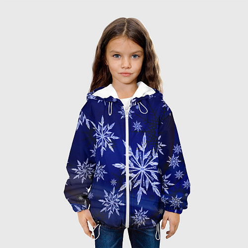 Детская куртка Зима и снежинки / 3D-Белый – фото 3