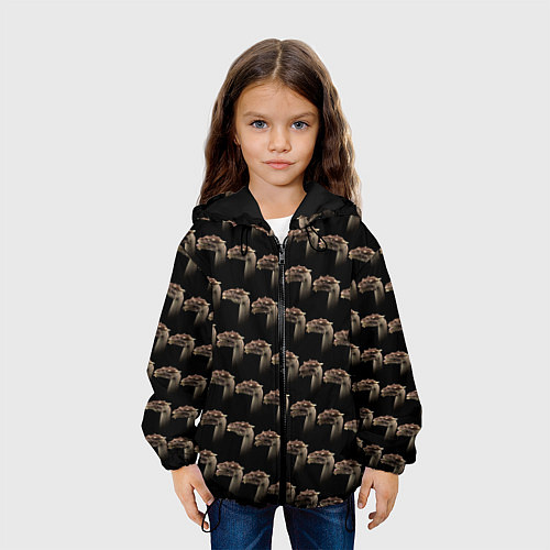 Детская куртка Паттерн драконов из тьмы / 3D-Черный – фото 3