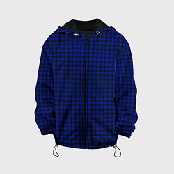 Куртка с капюшоном детская Паттерн объёмные квадраты тёмно-синий, цвет: 3D-черный