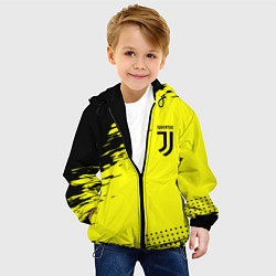 Куртка с капюшоном детская Juventus спортивные краски, цвет: 3D-черный — фото 2