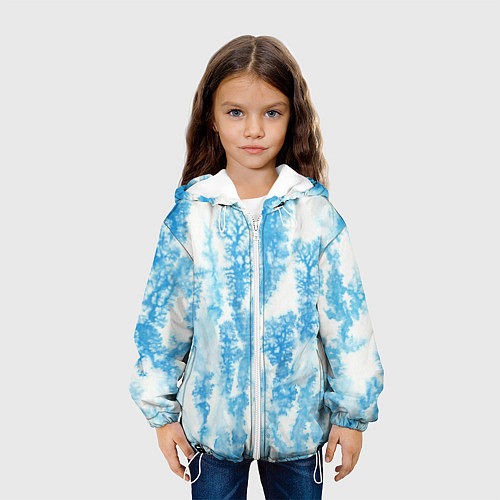 Детская куртка Морозный узор акварель / 3D-Белый – фото 3