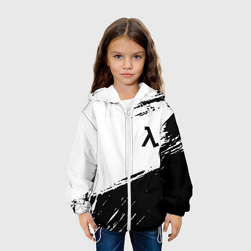 Детская куртка Half life black color / 3D-Белый – фото 3