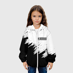 Куртка с капюшоном детская 3Doors down штрихи красок, цвет: 3D-белый — фото 2