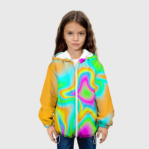 Детская куртка Цветная карта теплоты / 3D-Белый – фото 3
