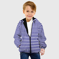 Куртка с капюшоном детская Тельняшка моряка, цвет: 3D-черный — фото 2