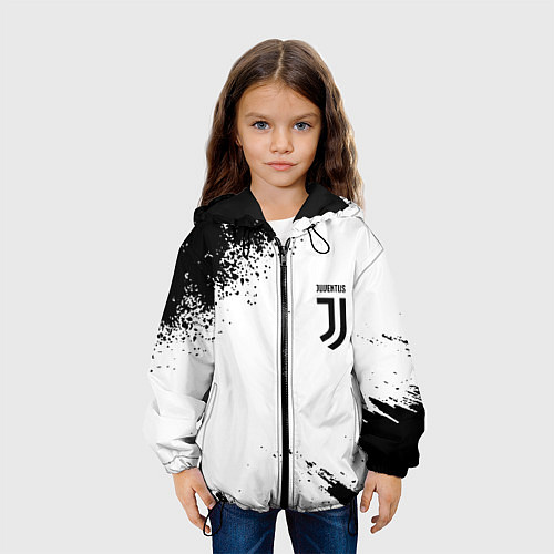 Детская куртка Juventus sport color black / 3D-Черный – фото 3