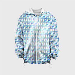 Куртка с капюшоном детская Схема квадрат, цвет: 3D-белый